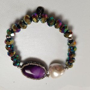 JK NY Purple Agate Bracelet